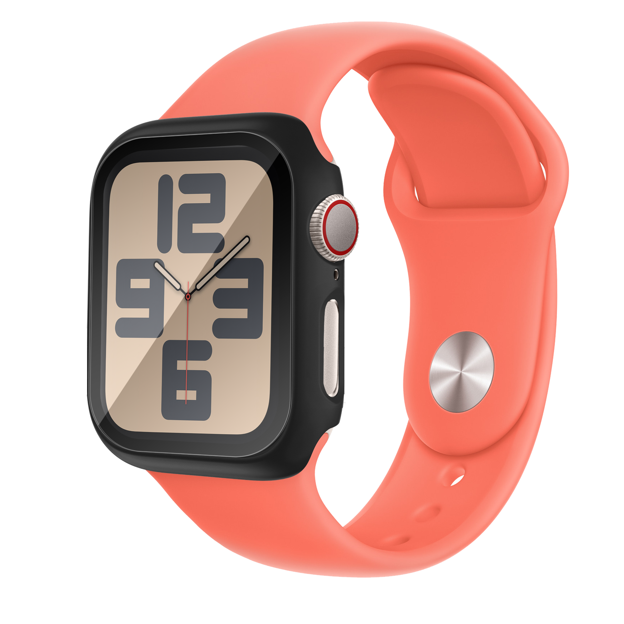 Bandz Apple Watch 10 - 46mm PC hoesje met glas (zwart)