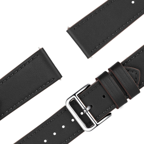 Bandz Suunto Run lederen band 'Deluxe' (zwart)