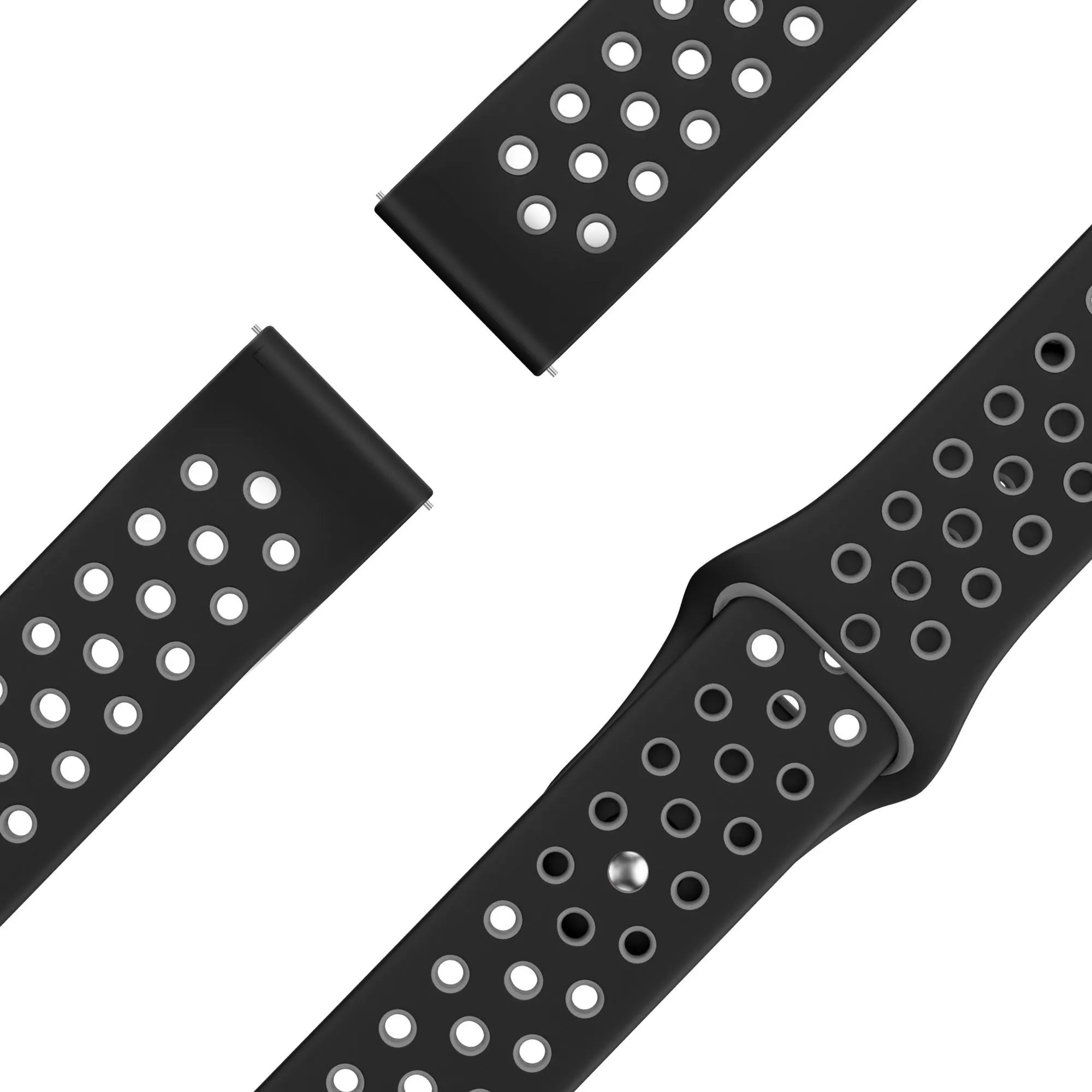 Bandz Gard Pro Health Smartwatch 3 - 41mm sport band 'Deluxe' (zwart/grijs)