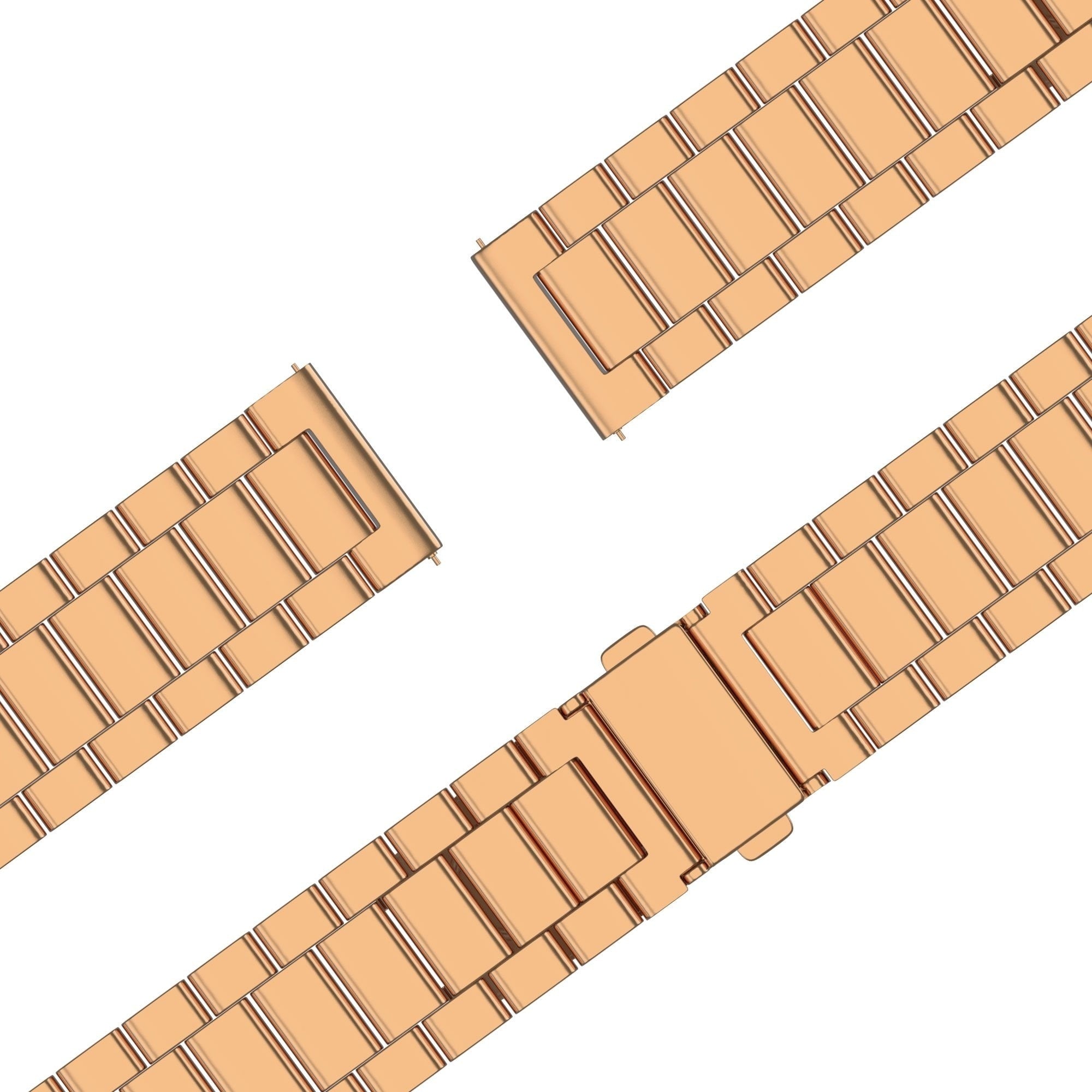 Bandz Amazfit Active 2 stalen band 'Classic' (rosé  goud)