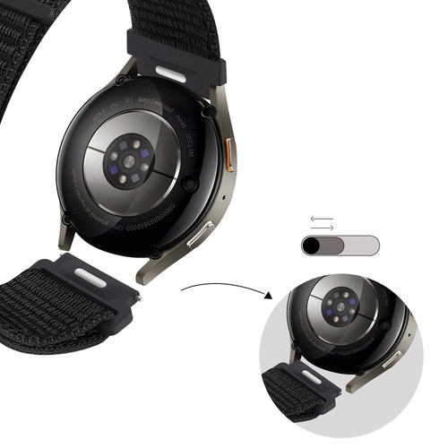 Bandz Polar Pacer nylon band 'Easy fit' (zwart)