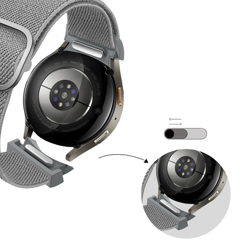 Bandz Samsung Galaxy Watch 4 44mm elastische band 'Easy fit' (grijs)