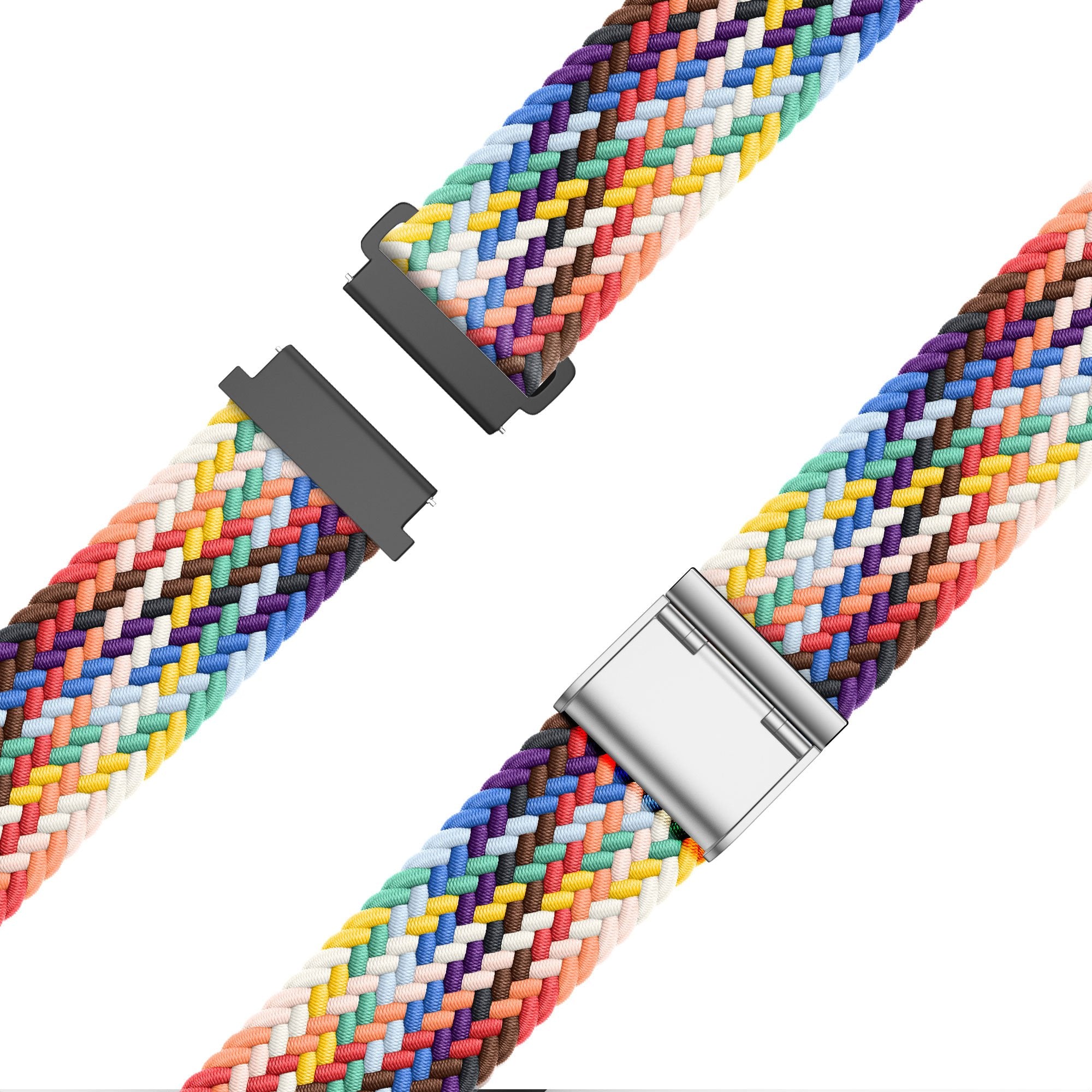 Bandz Garmin Venu SQ 2 gevlochten nylon band (regenboog)