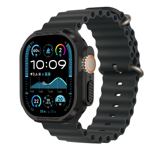 Bandz Apple Watch Ultra - 49mm robuust TPU hoesje (zwart)