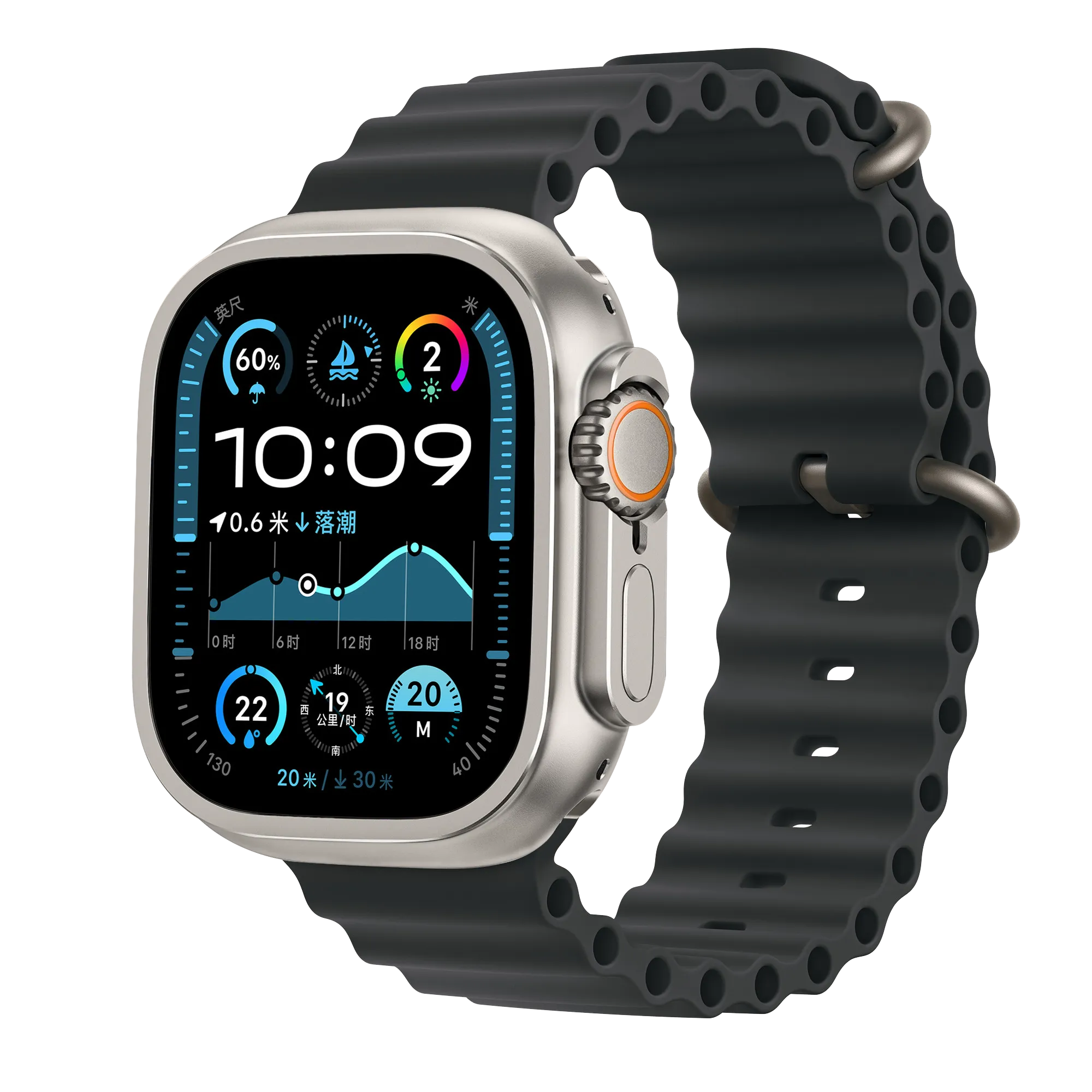 Bandz Apple Watch Ultra - 49mm metalen hoesje (titanium)