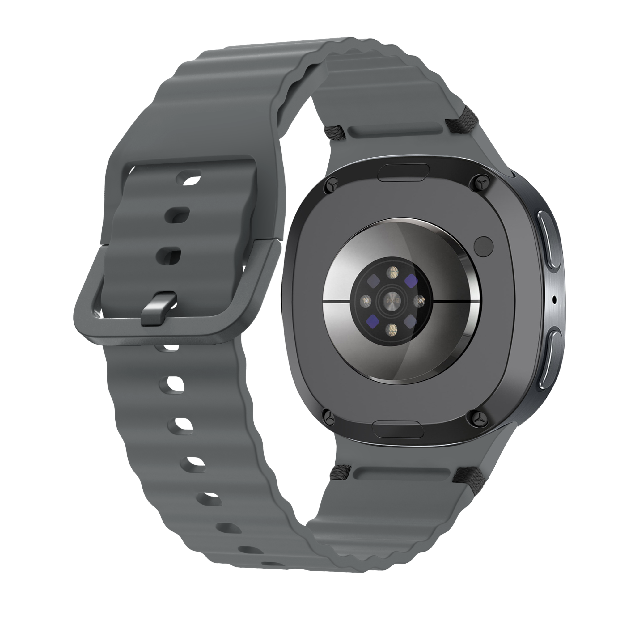 Samsung Galaxy Watch 8 Classic Wave Silicone Strap (Dark Grey)