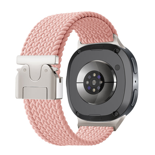  Samsung Galaxy Watch 8 - 40mm gevlochten band met P-buckle (roze)