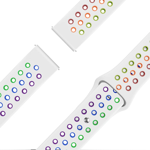 Bandz Coros Pace 2 sport band 'Deluxe' (wit/rainbow)