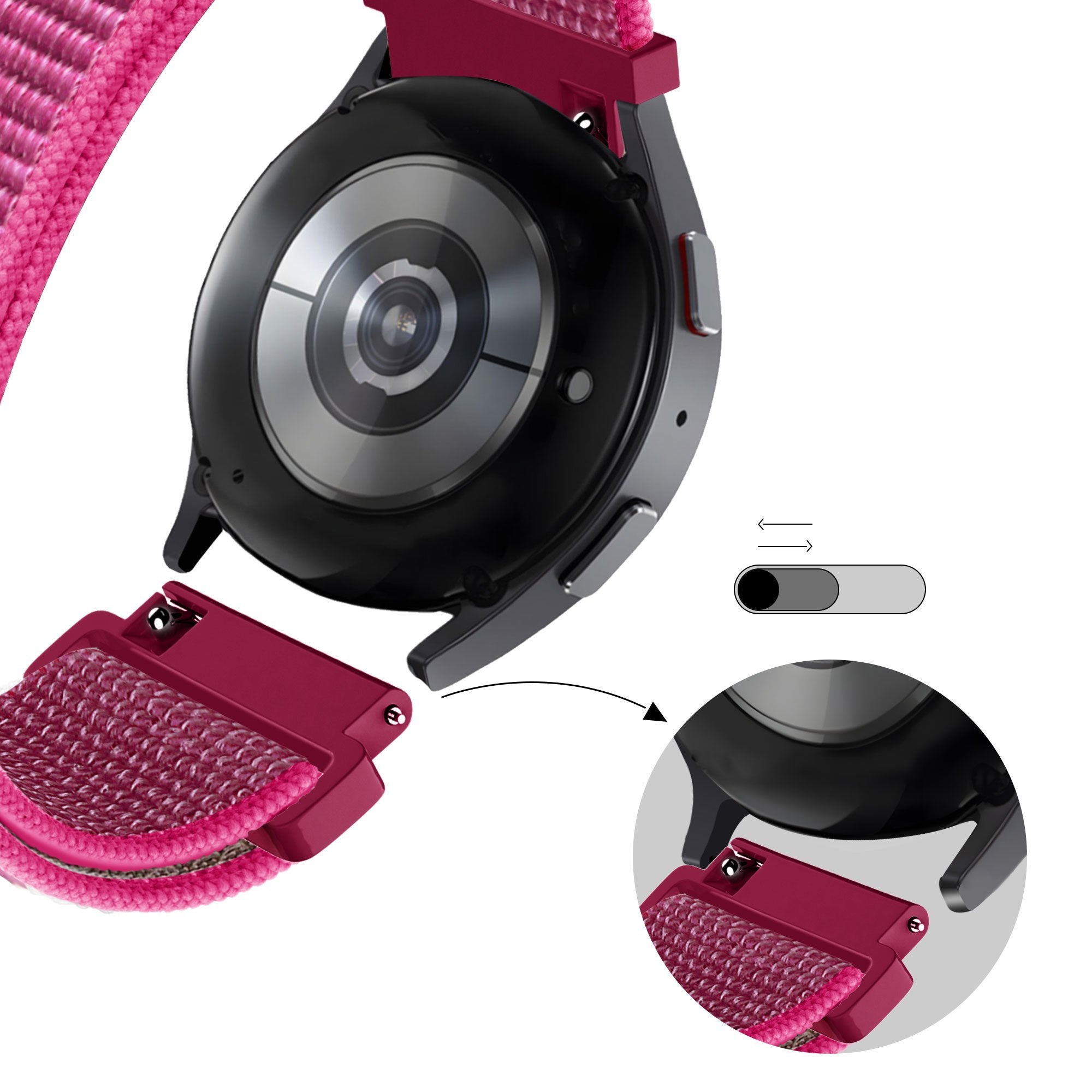 Bandz Garmin Forerunner 165 nylon loop band (dragonfruit)