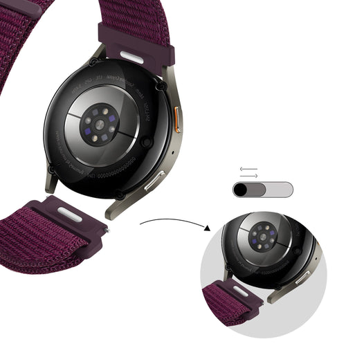 Bandz Withings Steel HR Sport Nylon Strap 'Easy Fit' (Plum)