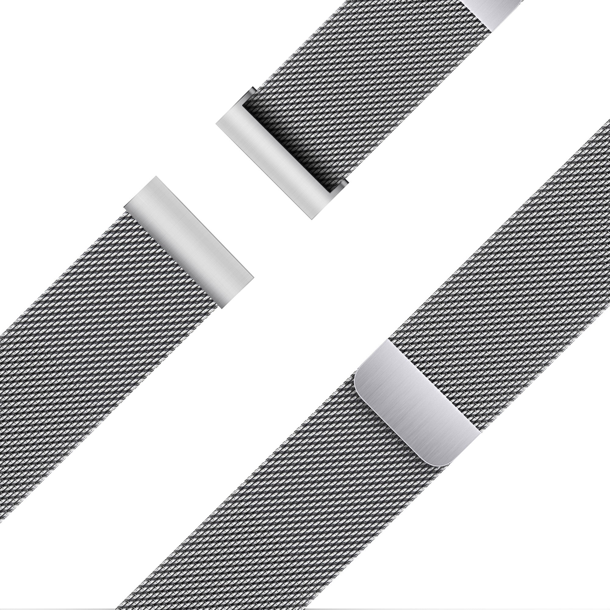 Bandz Amazfit Bip 6 Milanese loop band (zilver)