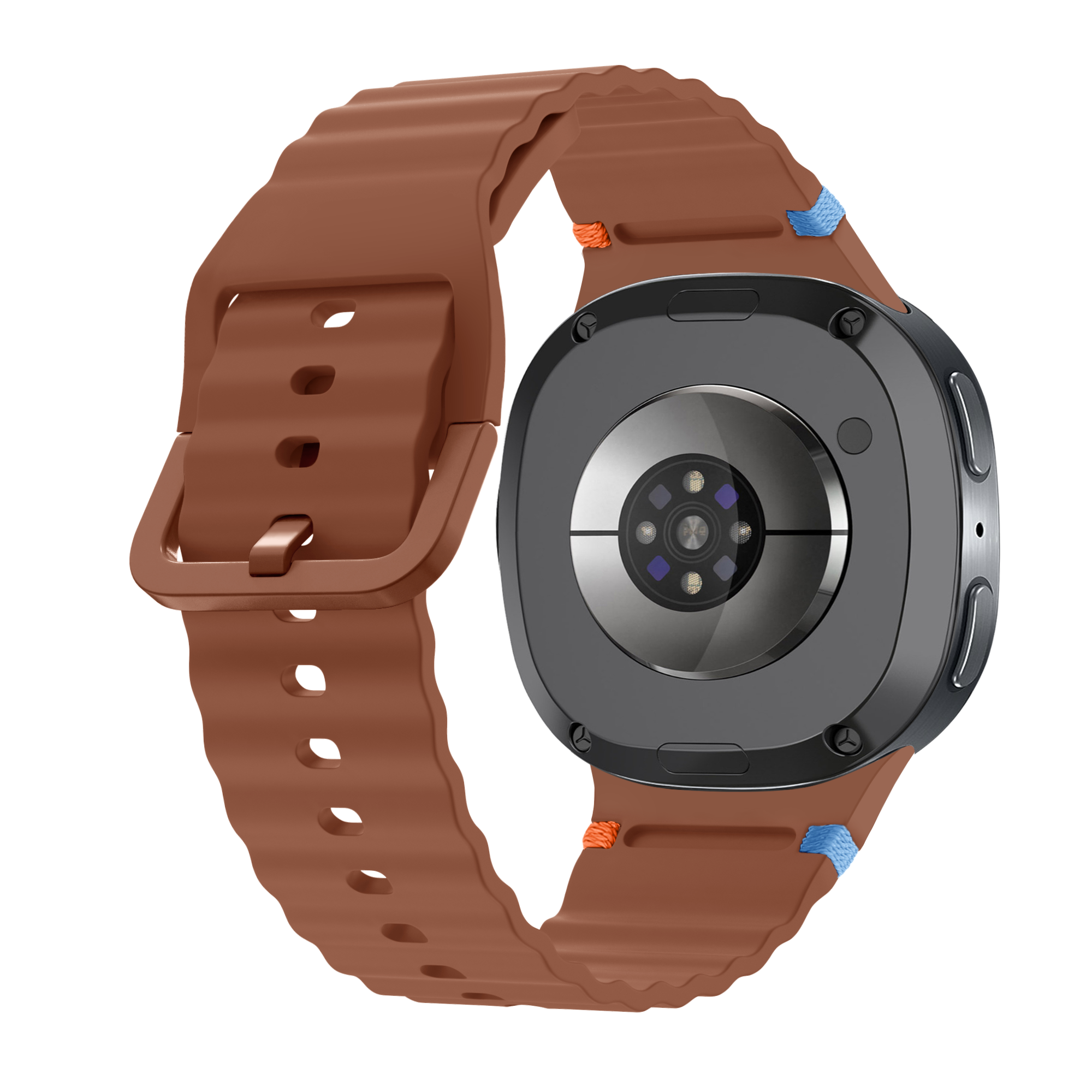 Samsung Galaxy Watch 8 - 44mm Wave Silicone Strap (Brown)