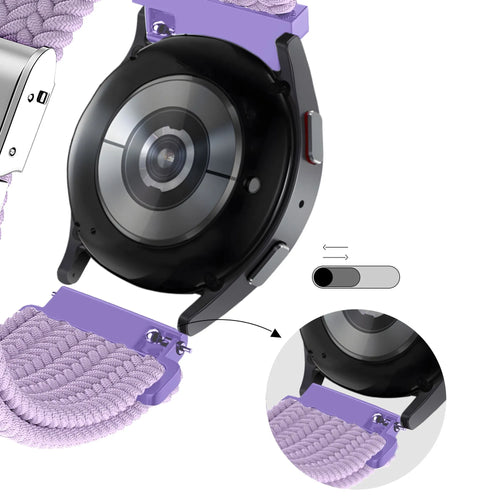 Bandz Actyve Smartwatch 20mm gevlochten nylon band (lichtpaars)