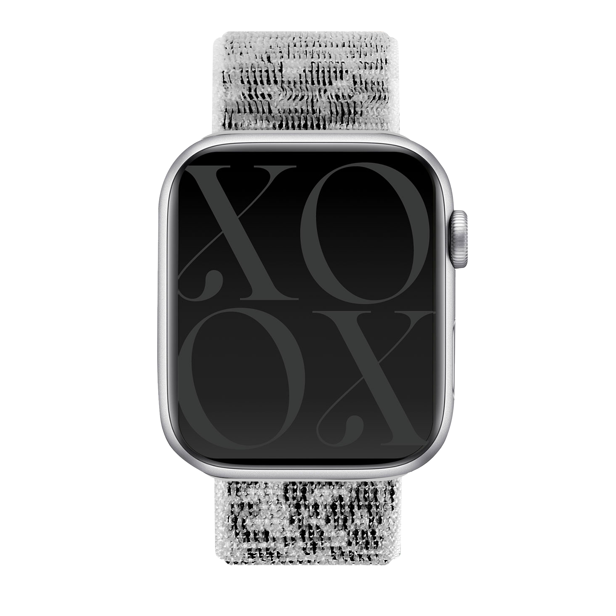 xoxo Wildhearts Apple Watch nylon  bandje (white leopard)