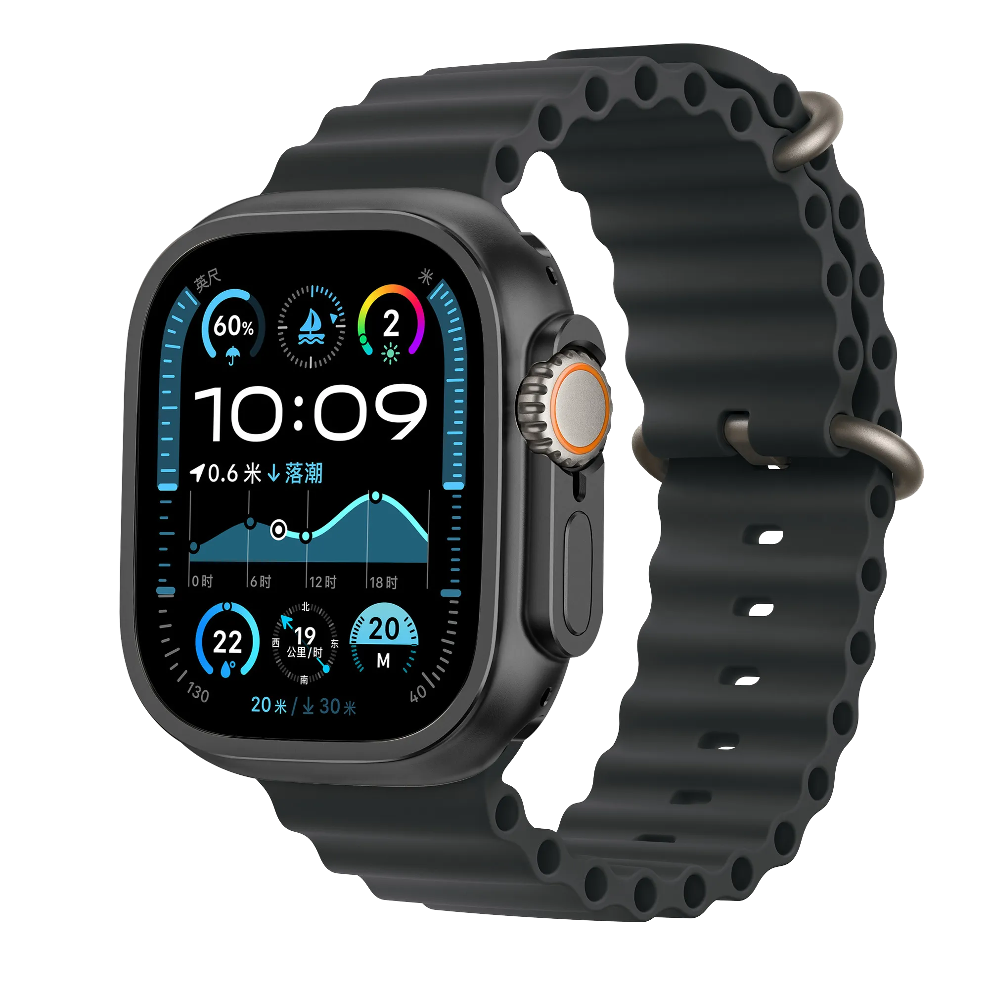 Bandz Apple Watch Ultra - 49mm metalen hoesje (zwart)