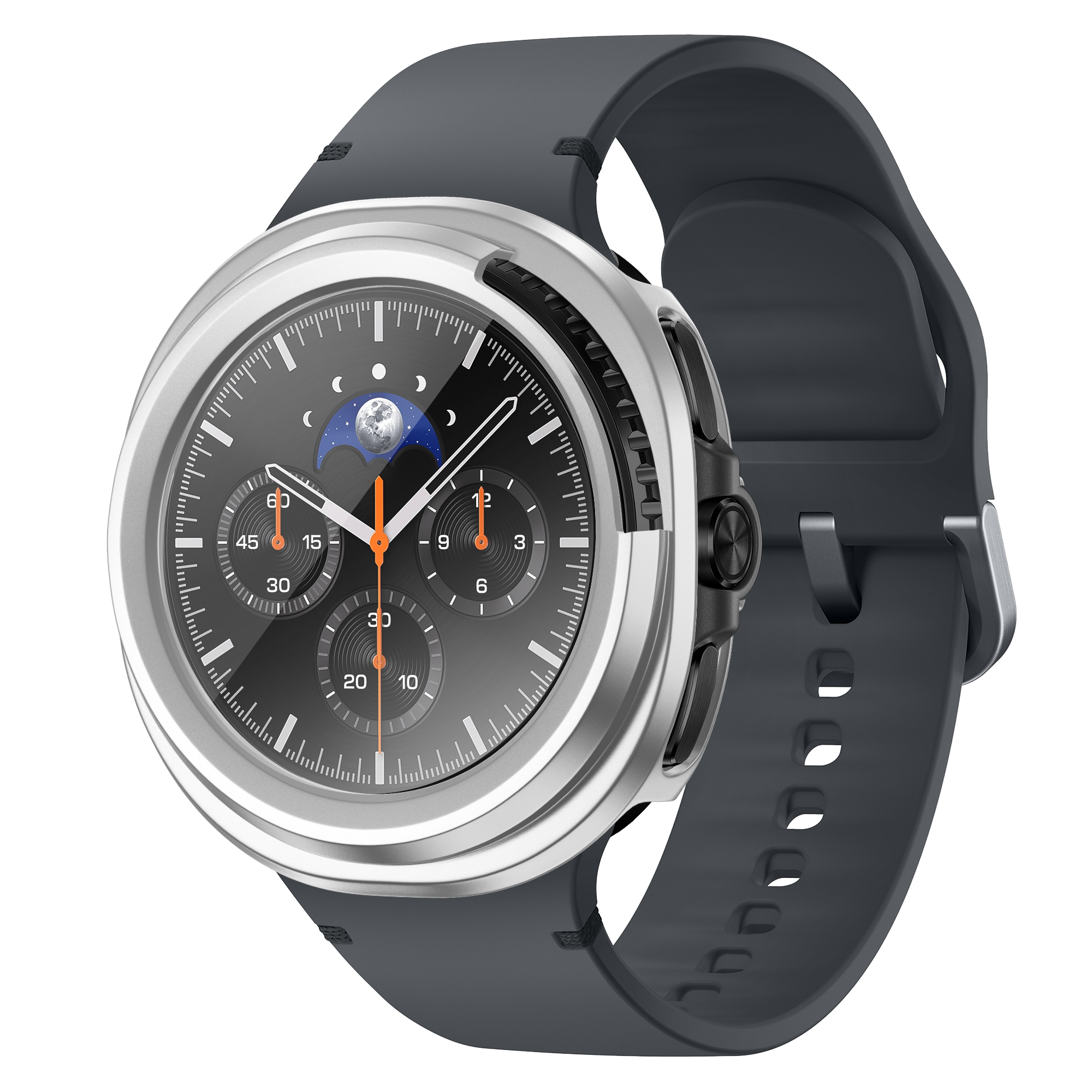 Bandz Samsung Galaxy Watch 8 Classic PC hoesje met glas (zilver)