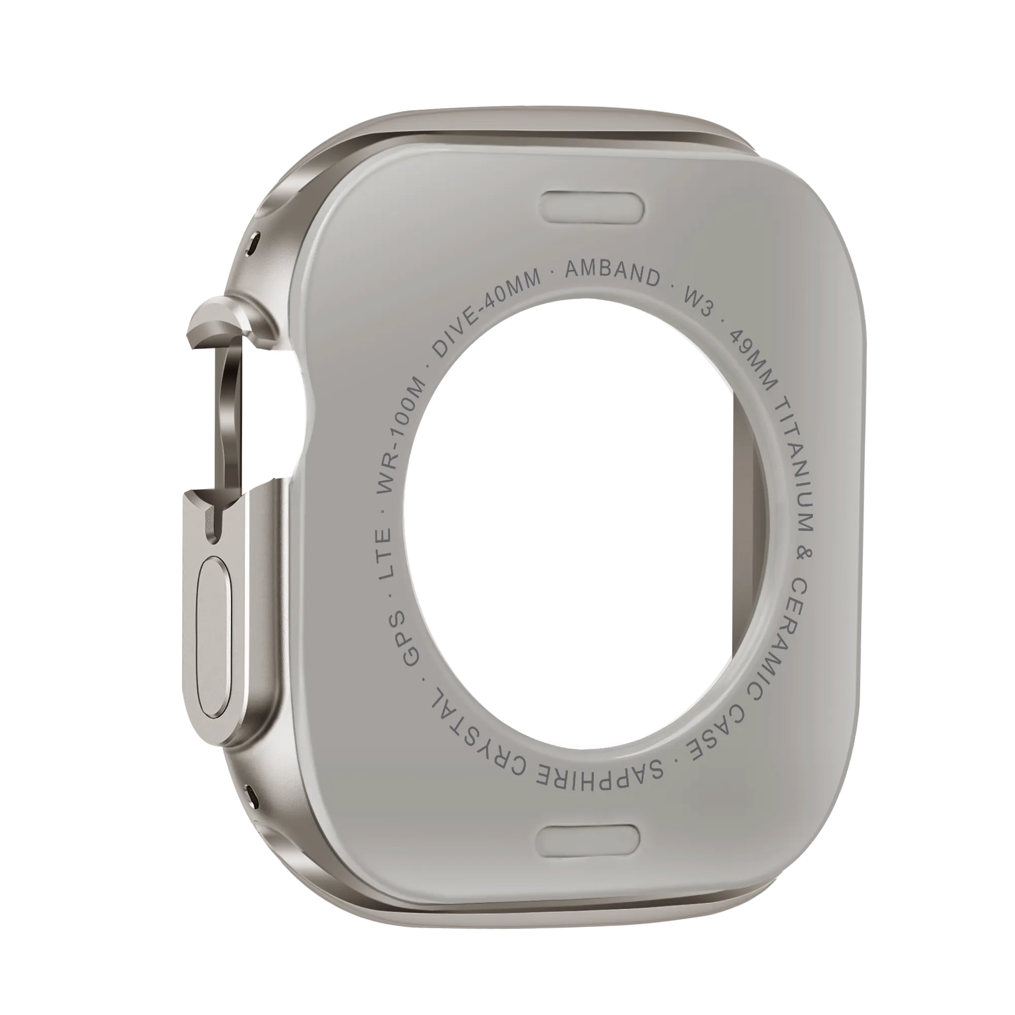 Bandz Apple Watch Ultra - 49mm metalen hoesje (titanium)