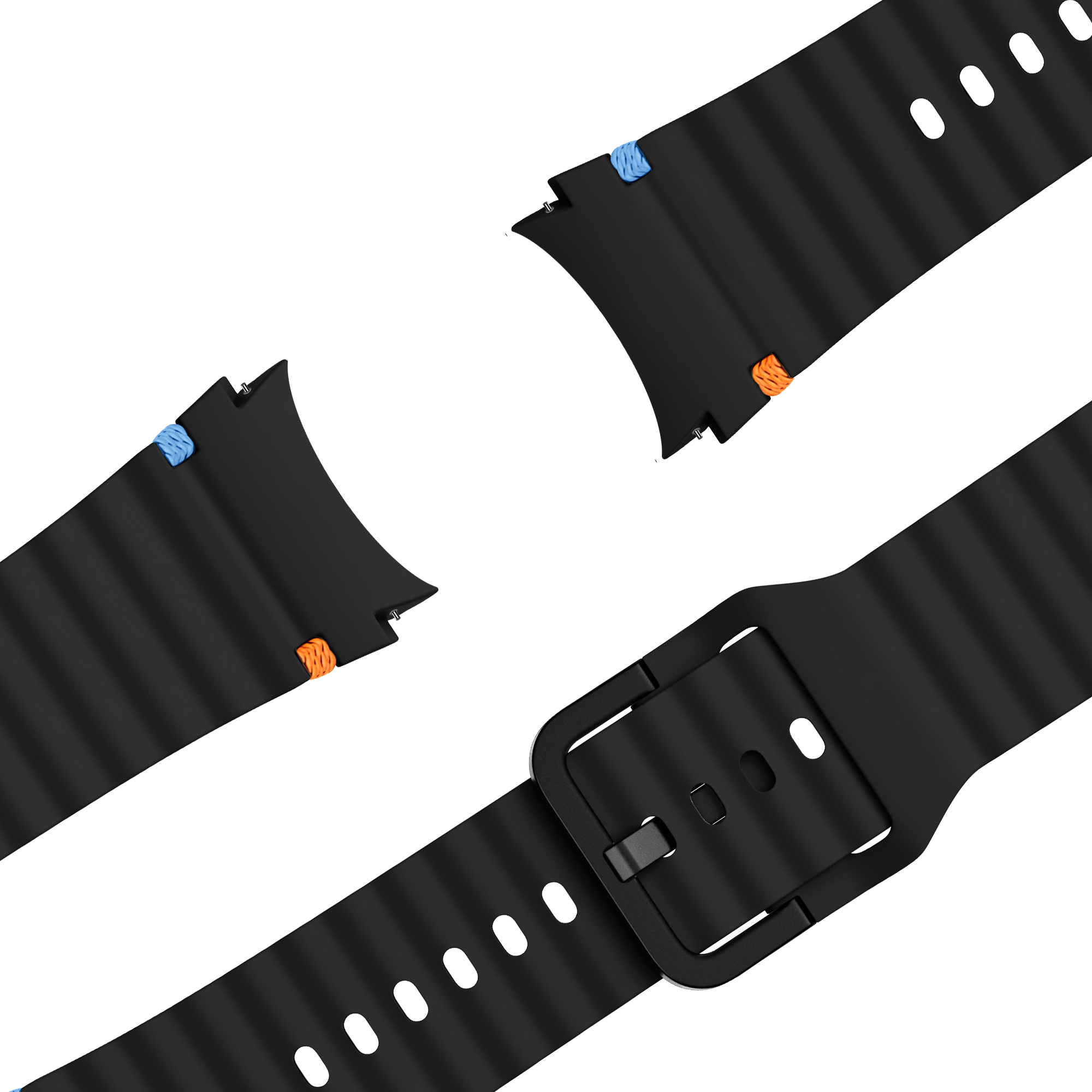 Bandz Samsung Galaxy Watch FE Wave Strap 'Easy Fit' (Black)