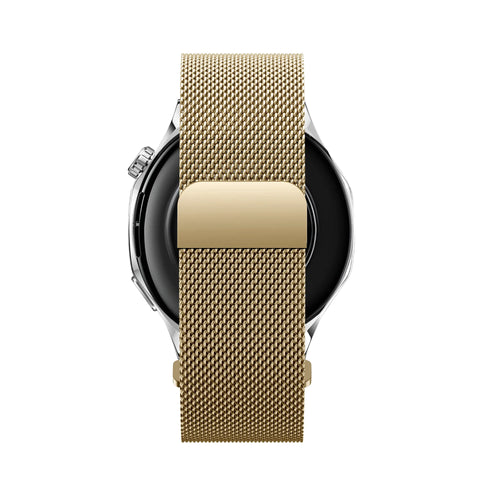 Bandz Amazfit Active 3 Premium Milanese Strap 'Easy Fit' (Gold)