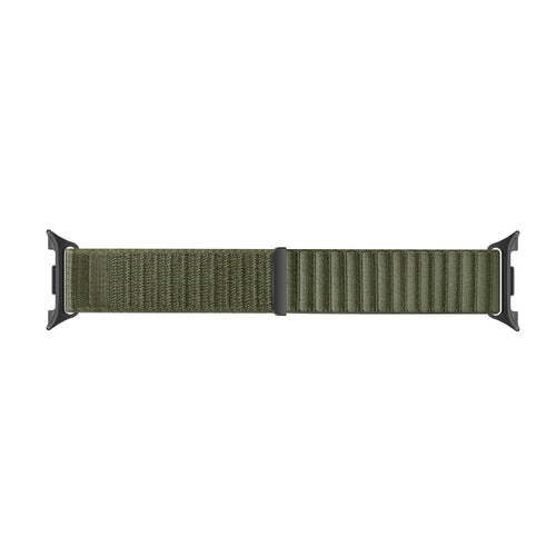  Samsung Galaxy Watch 8 Classic wave nylon bandje (donkergroen)