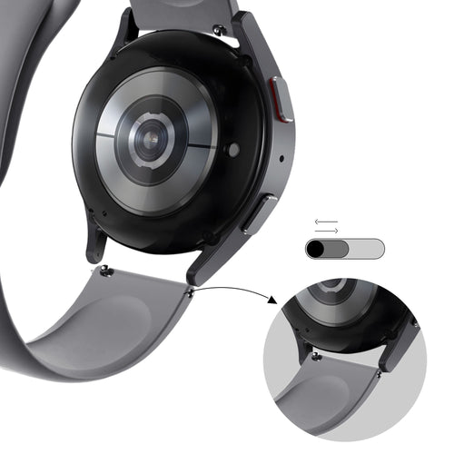 Bandz Pebble Round 2 - 20mm Sport Strap 'Deluxe' (Grey)