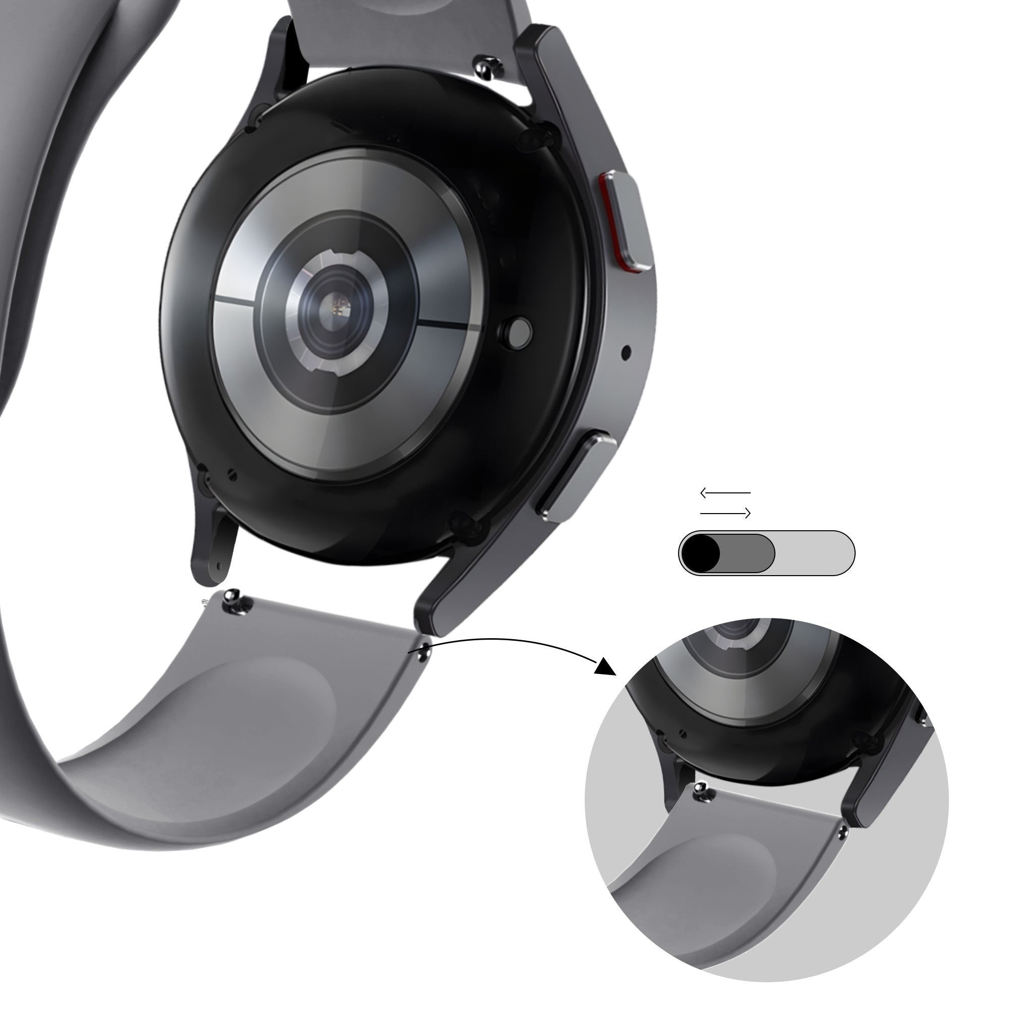 Bandz Amazfit Active 2 sport band 'Deluxe' (grijs)