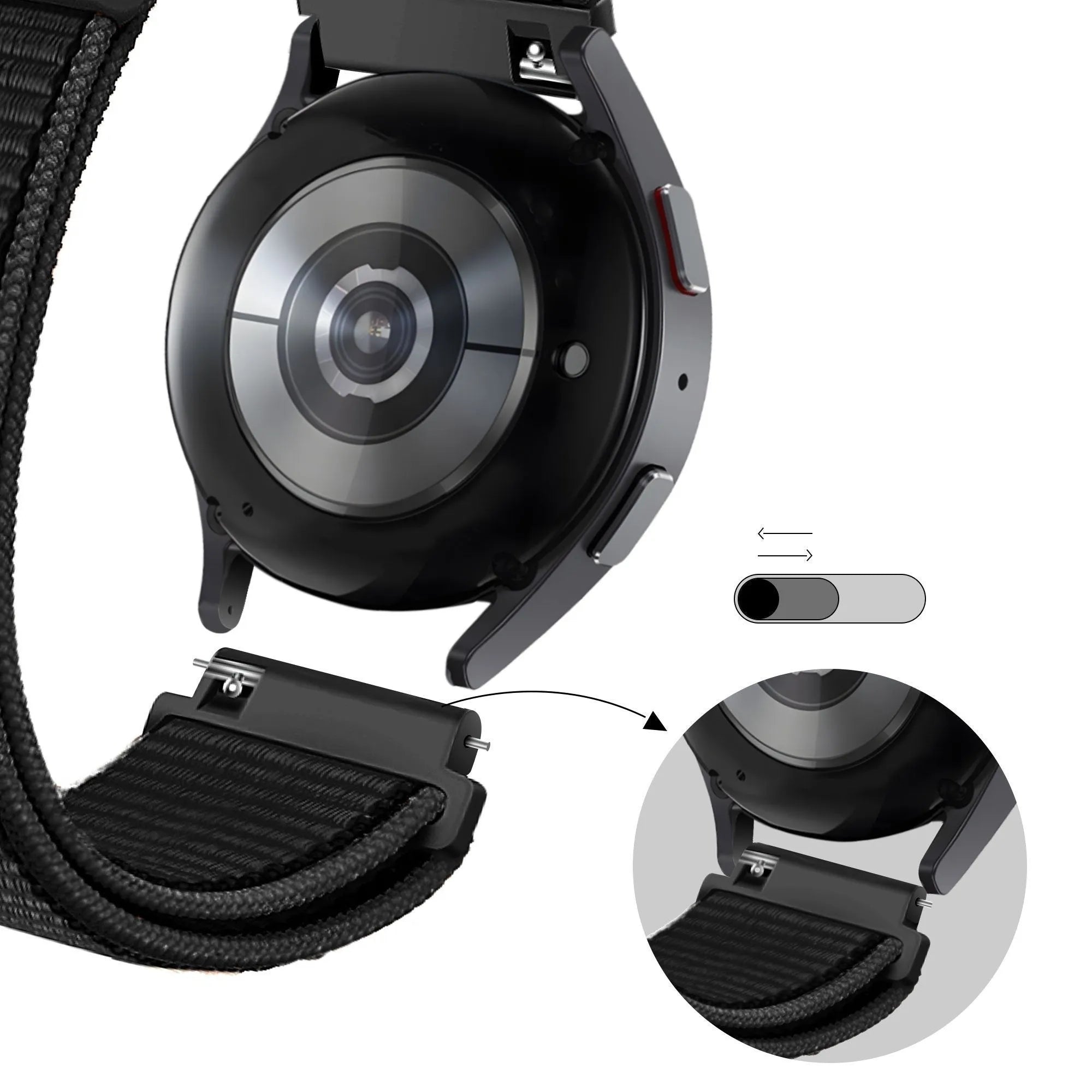 Bandz Coros Pace 3 nylon loop band (zwart)