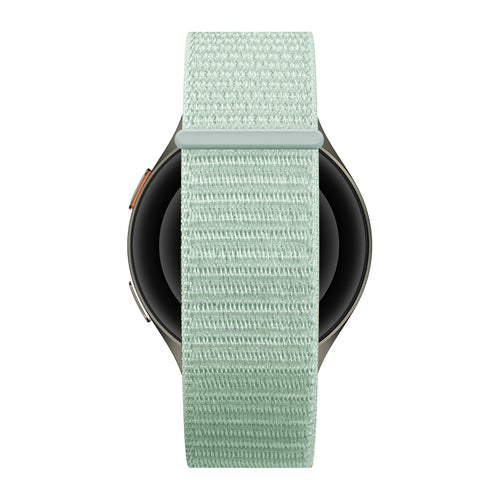 Bandz Samsung Galaxy Watch 7 - 44mm nylon band 'Easy fit' (lichtgroen)