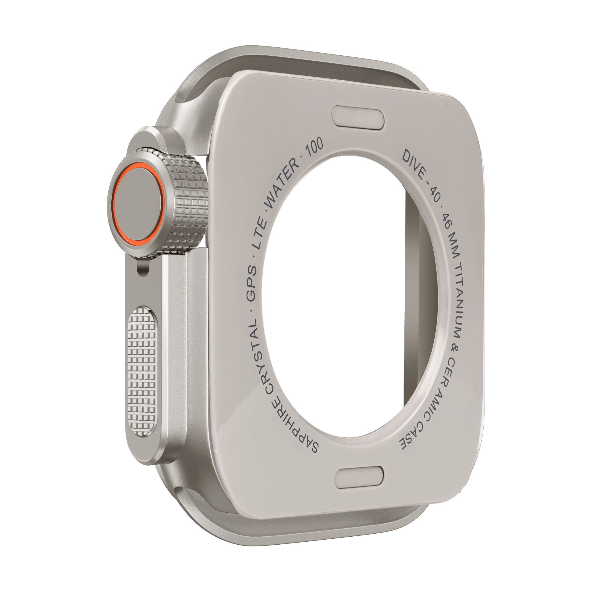 Bandz Apple Watch 11 - 46mm metalen hoesje (titanium)