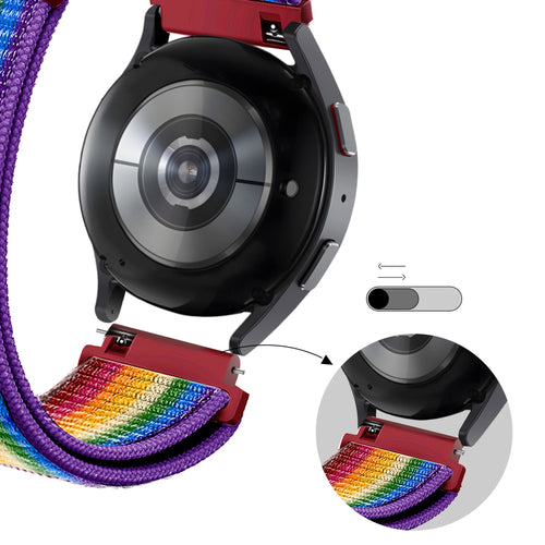 Bandz Garmin Vivoactive 6 Nylon Loop Strap (Rainbow)