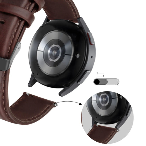 Bandz Levowatch Edgy Leather Strap 'Classic' (Dark Brown)