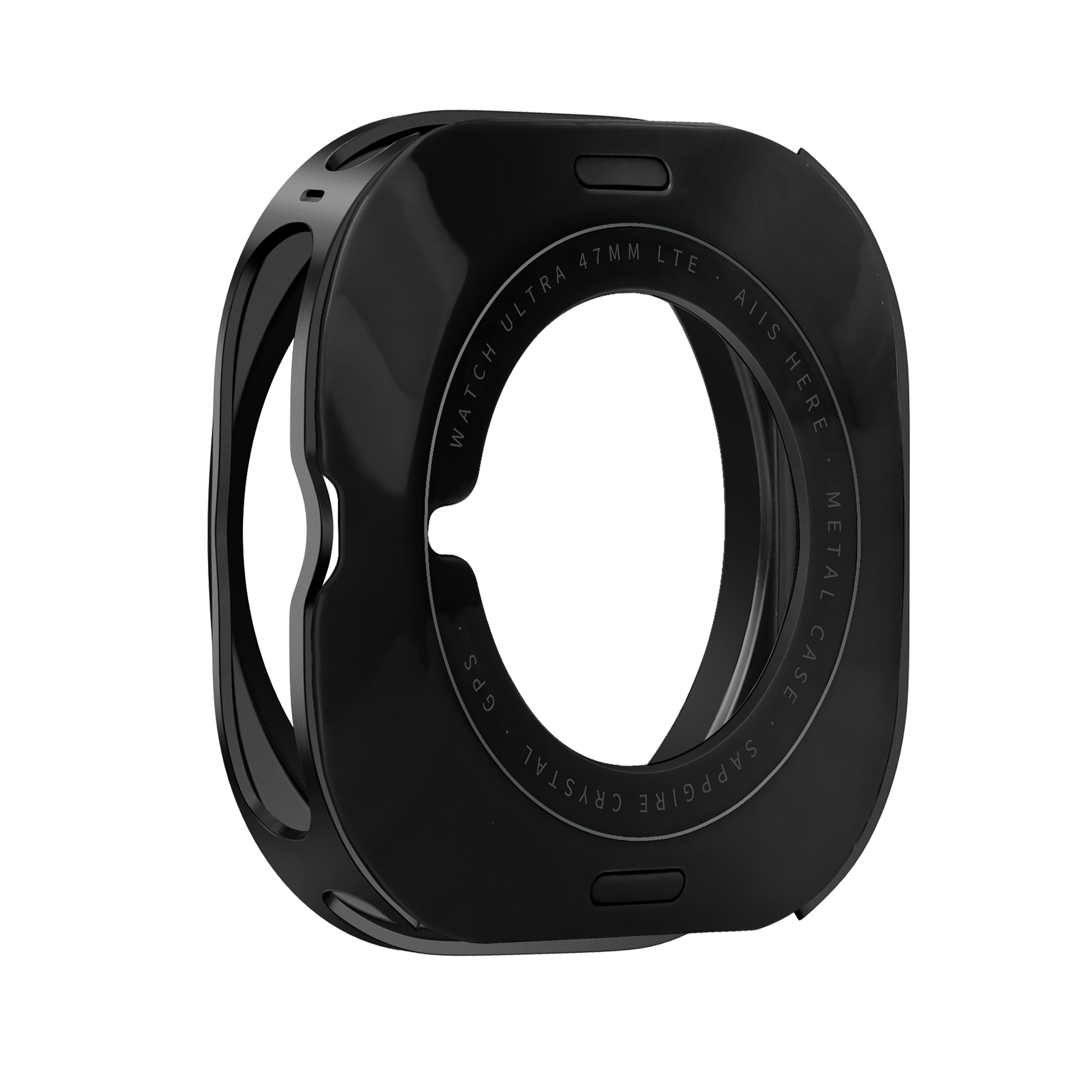 Bandz Samsung Galaxy Watch Ultra metalen hoesje (zwart)