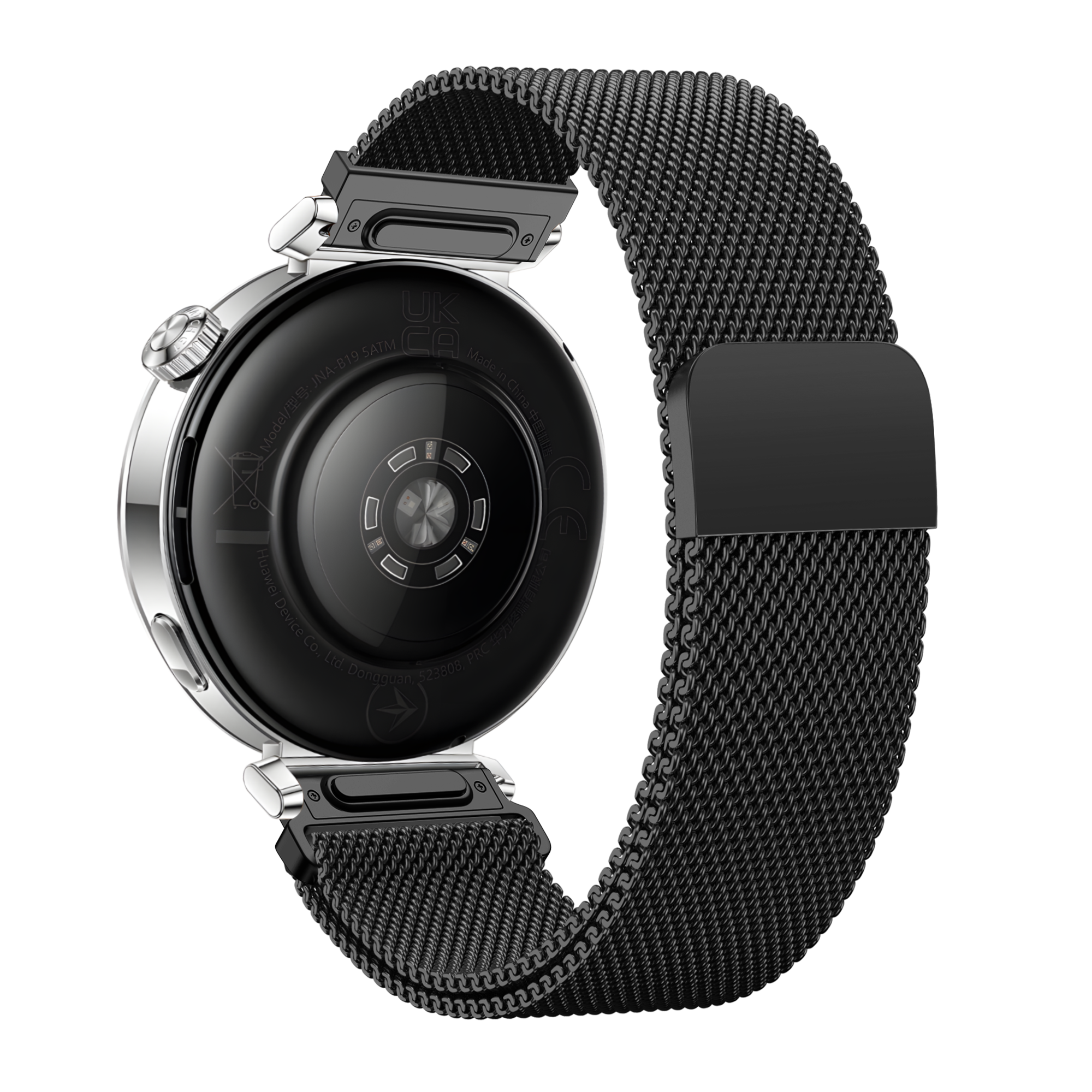 Bandz Withings Steel HR - 36mm Milanese band 'Easy fit' (zwart)