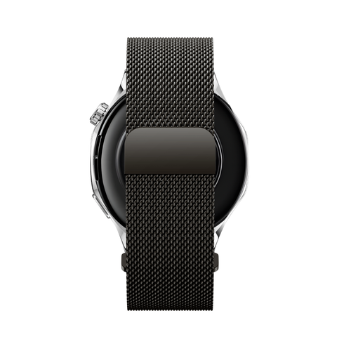 Bandz Fossil Gen 5e- 44mm 'One push' Milanese band (titanium grijs)