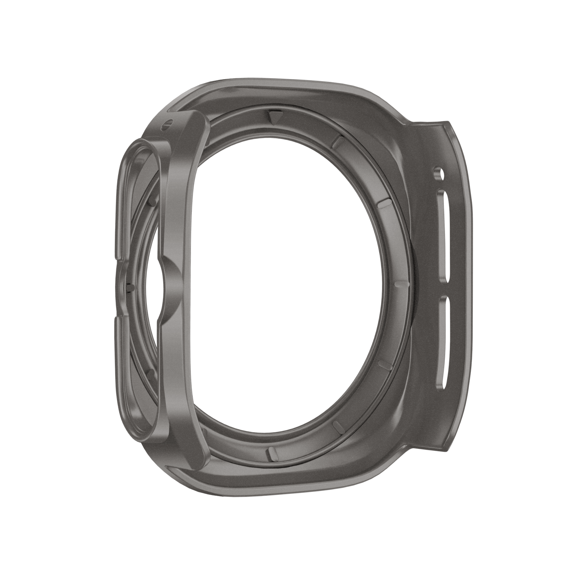 Bandz Samsung Galaxy Watch Ultra Bezel PC Case (Titanium Grey with White)