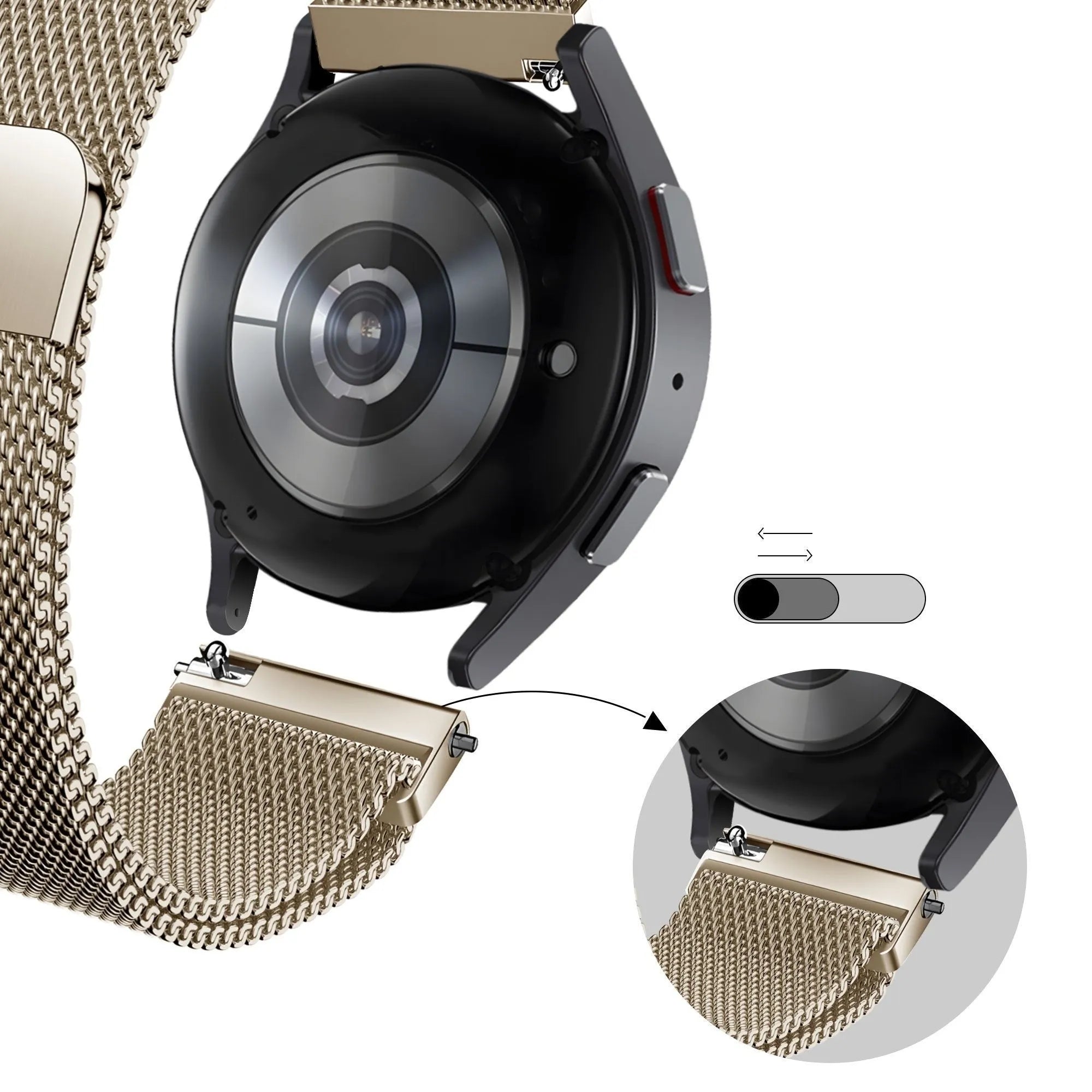Bandz Coros Apex 2 Milanese loop band (champagne)