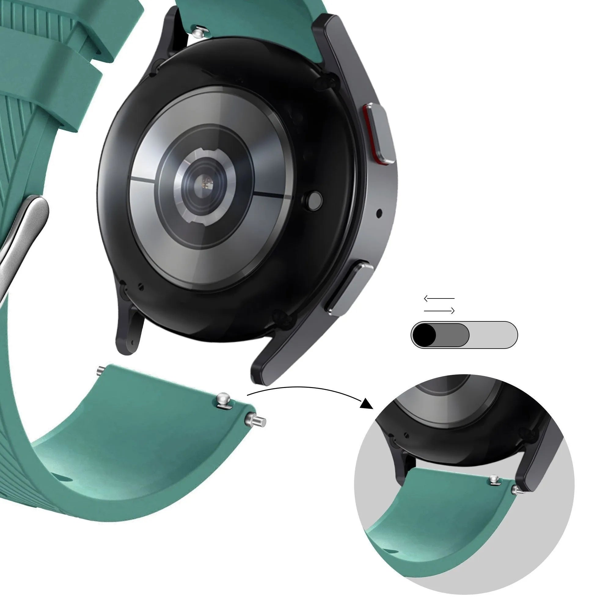 Bandz Coros Apex 2 siliconen band 'Deluxe' (dennengroen)
