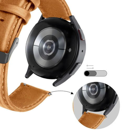 Bandz Oppo Watch X2 lederen band 'Classic' (bruin)