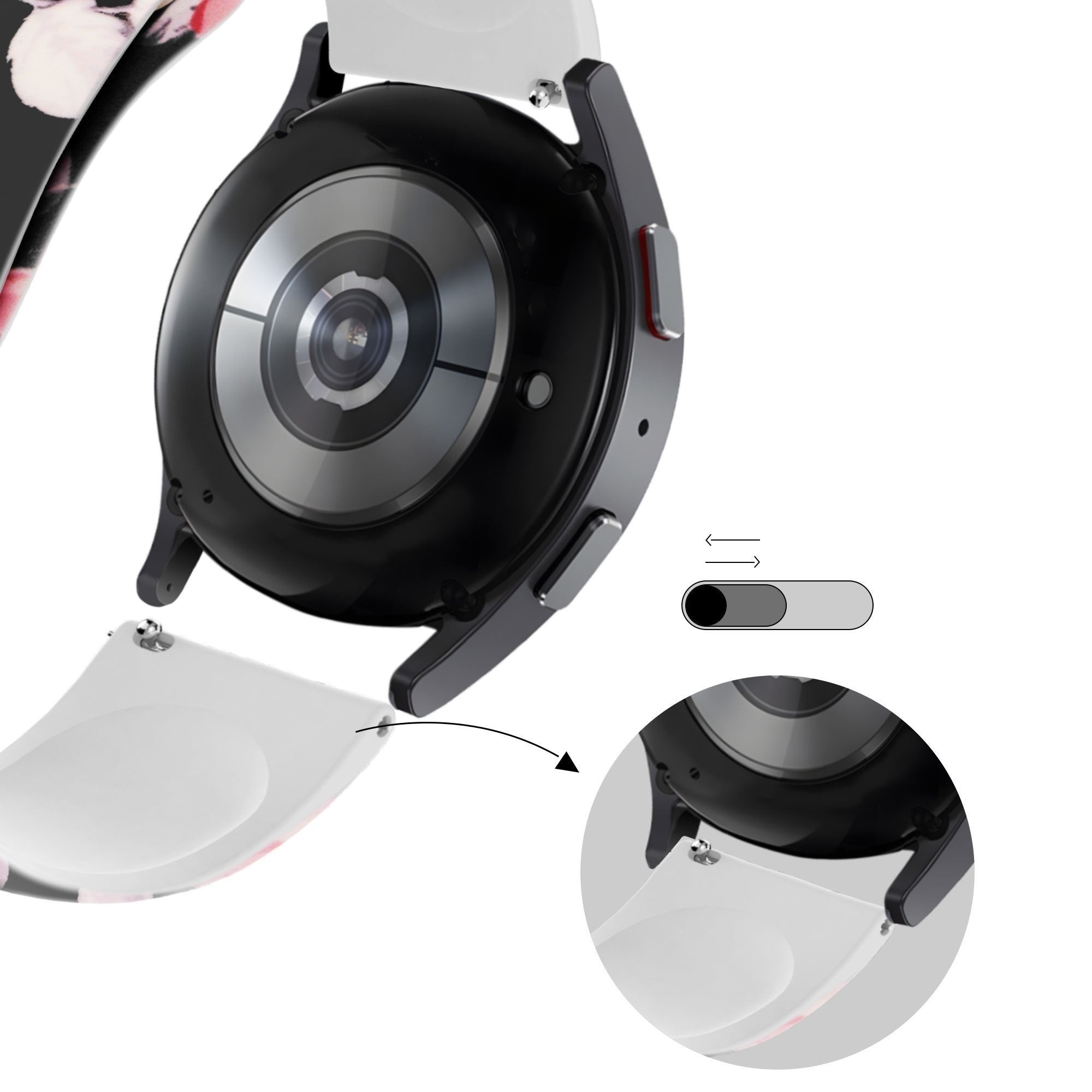 Bandz Coros Apex 42mm siliconen band 'Flowers'