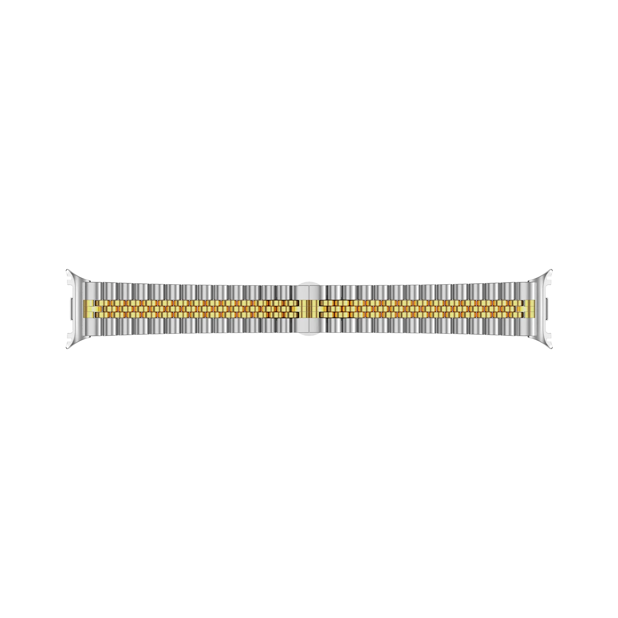 Samsung Galaxy Watch 8 - 44mm Jubilee stalen band (zilver/goud)