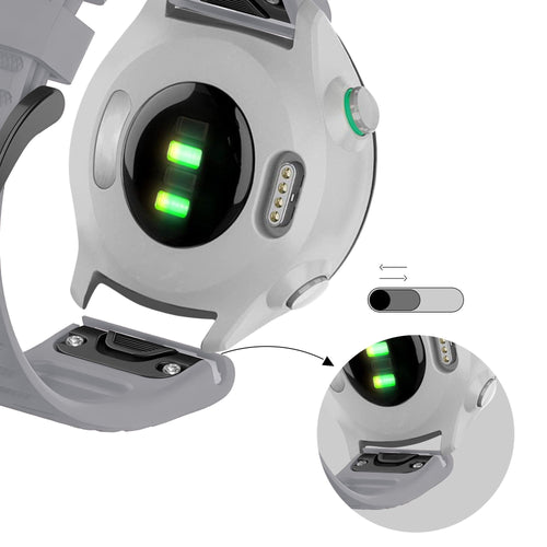 Bandz Garmin Instinct siliconen band met gesp (grijs)