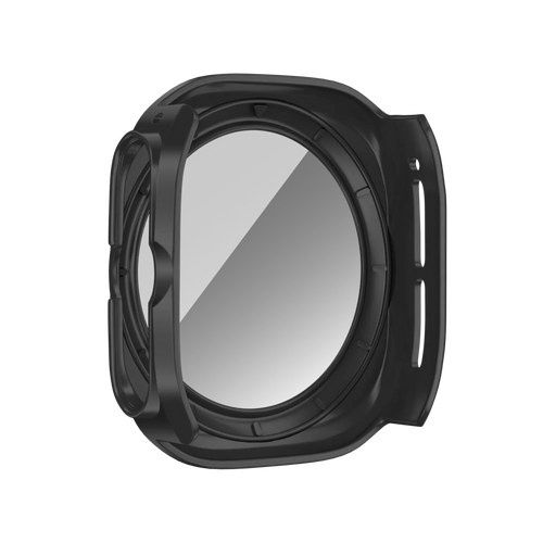 Bandz Samsung Galaxy Watch Ultra PC hoesje met glas (zwart) 