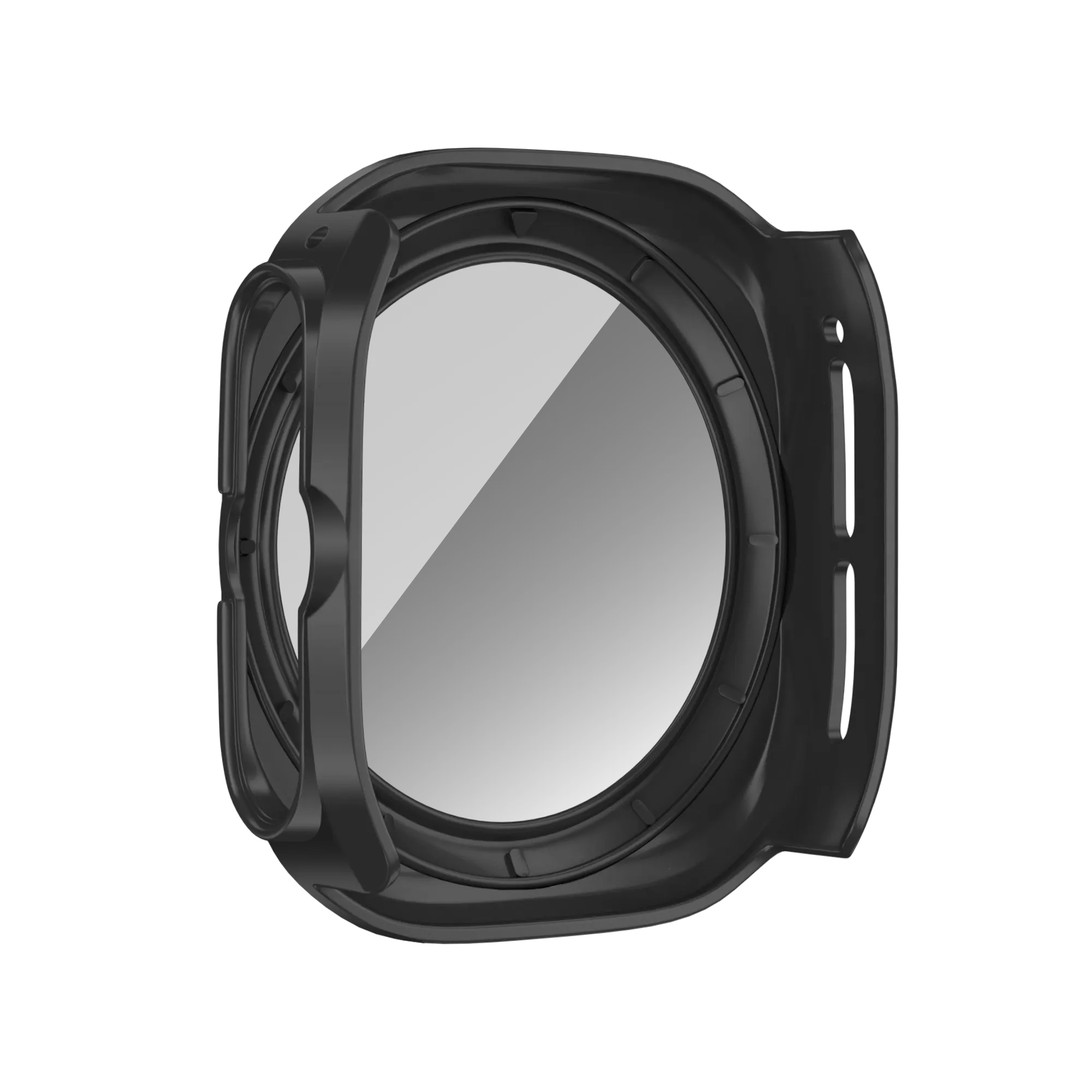Bandz Samsung Galaxy Watch Ultra PC hoesje met glas (zwart) 