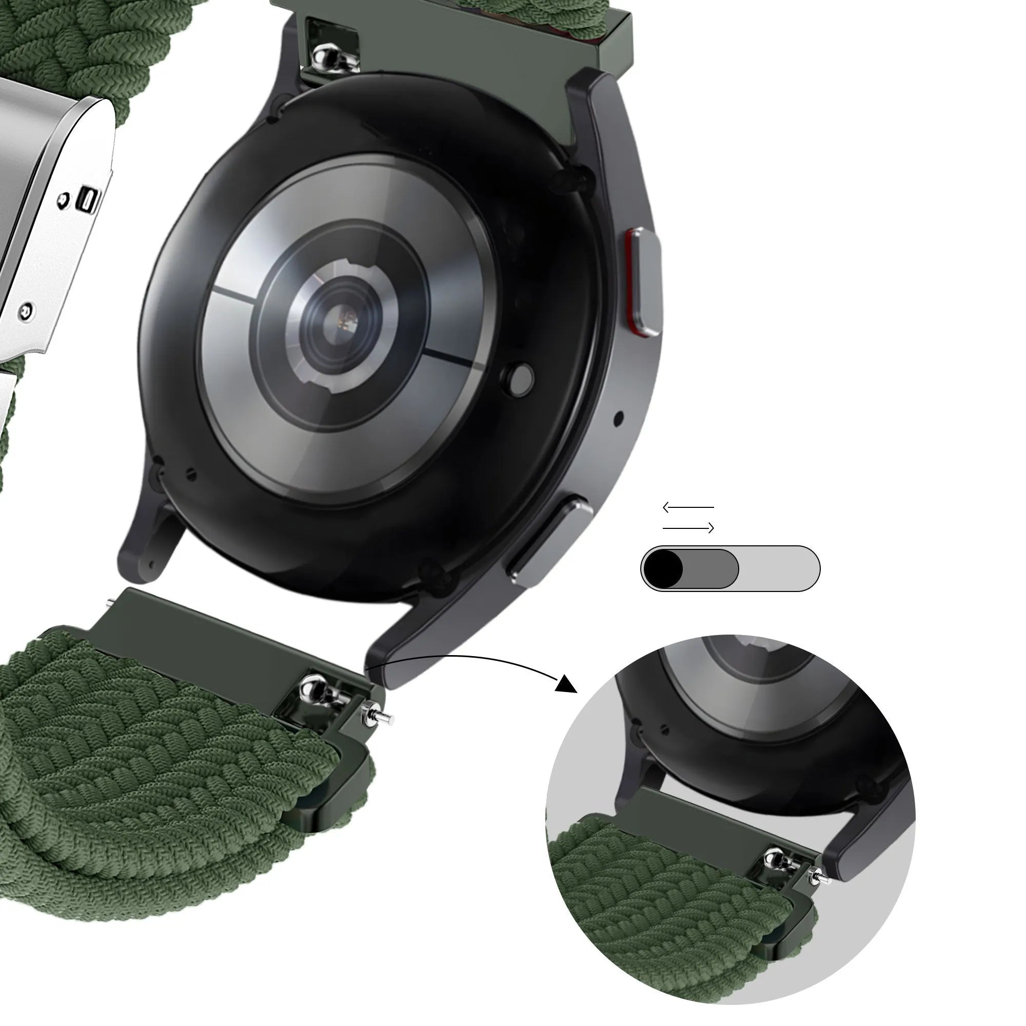 Bandz Coros Apex 2 Pro Woven Nylon Strap (Olive Green)