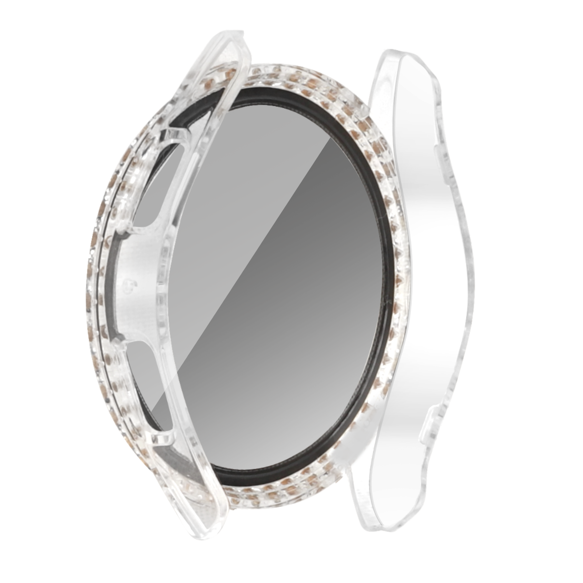 Samsung Galaxy Watch 7 - 40mm Diamond hoesje met glas (transparant)