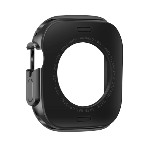 Bandz Apple Watch Ultra - 49mm metalen hoesje (zwart)