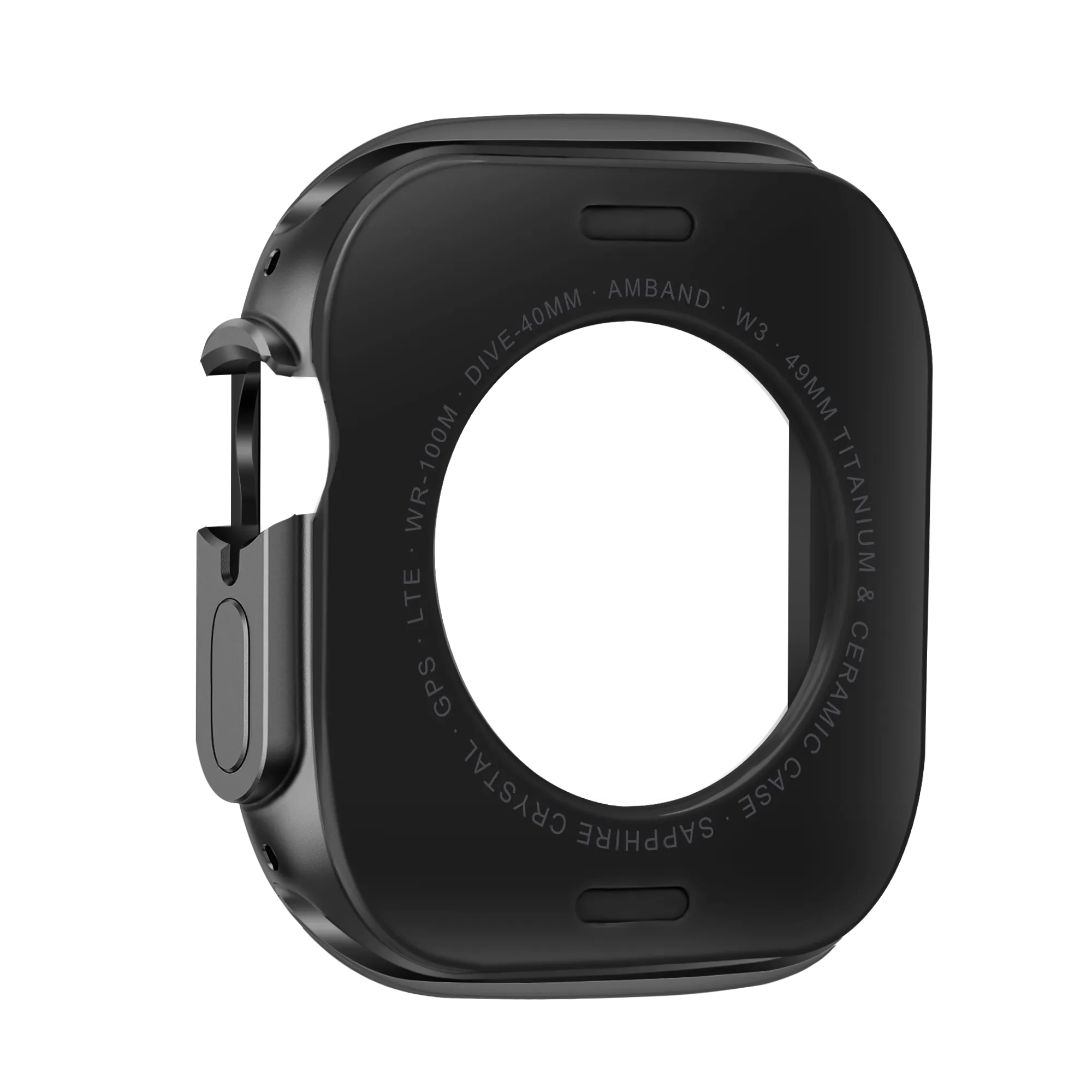 Bandz Apple Watch Ultra - 49mm metalen hoesje (zwart)