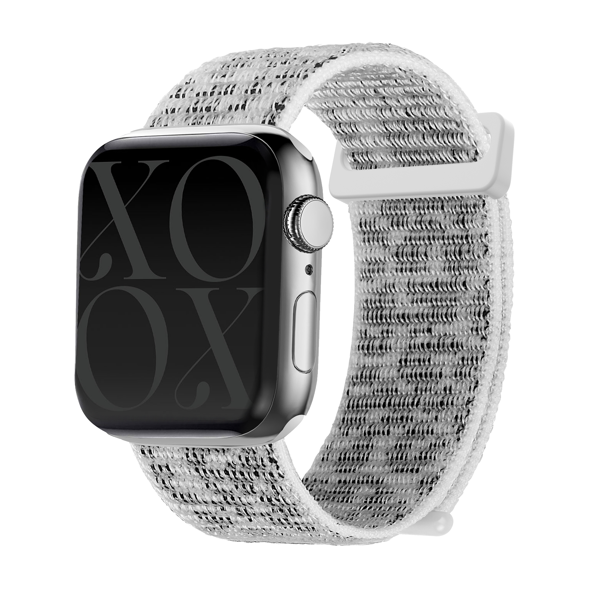 xoxo Wildhearts Apple Watch nylon  bandje (white leopard)
