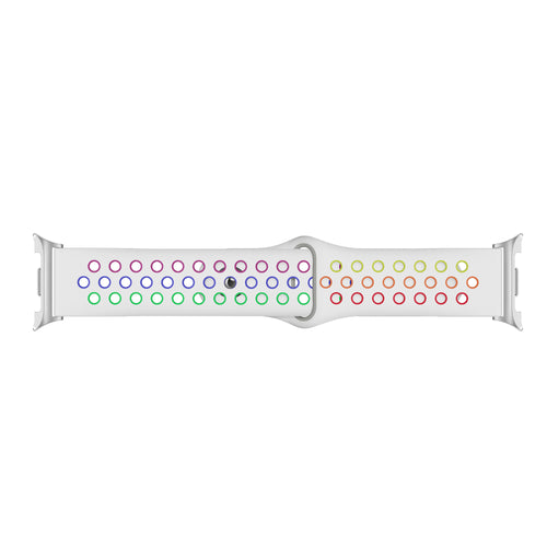  Samsung Galaxy Watch 8 - 44mm sport bandje (wit/kleurrijk)