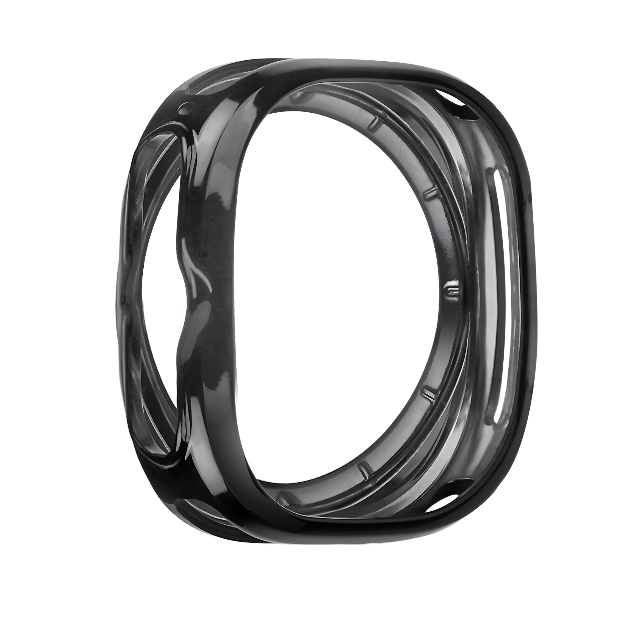 Bandz Samsung Galaxy Watch Ultra gegalvaniseerd TPU hoesje (zwart)